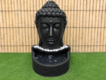 Waterfontein Halve Boeddha Hoofd Zwart - 130 cm
